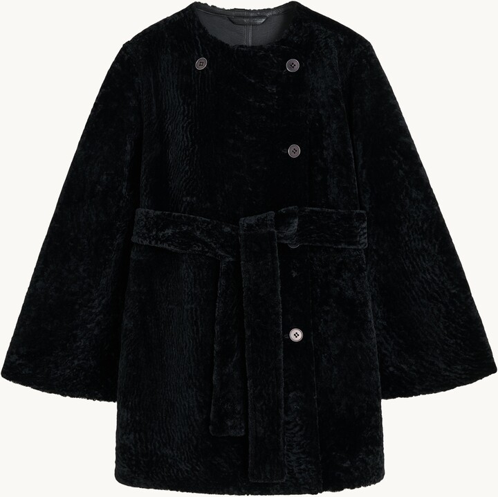 By Malene Birger Sannie Shearling Jacket Black Eu34