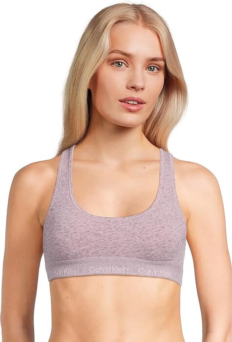 Calvin Klein Underwear Icon Cotton Stretch Mineral Dye Unlined Bralette Women's Bra Dream Pink : XS (Women's 2), Cotton/Elastane