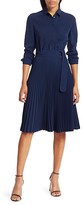 Thumbnail for your product : Akris Punto Belted Pleated Skirt Long-Sleeve Shirtdress