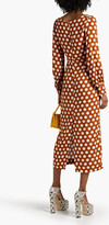 Thumbnail for your product : ALEXACHUNG Polka-dot crepe midi dress