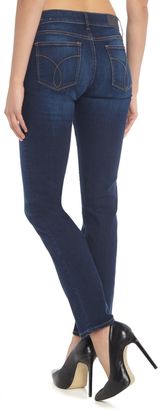 Calvin Klein Mid rise straight leg jeans in wonder dark
