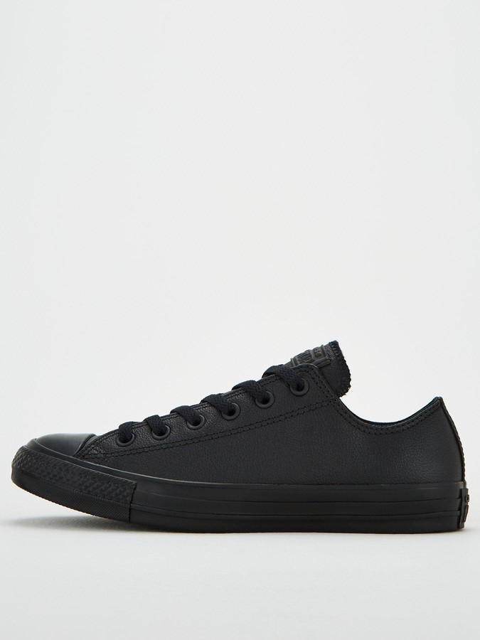 all black leather converse