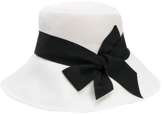 CA4LA wide brim ribbon hat