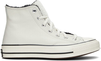 Converse Off-White Leather Cozy Chuck 70 High Sneakers
