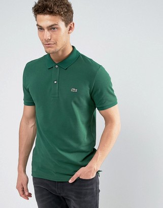 Lacoste Slim Fit Pique Polo In Green