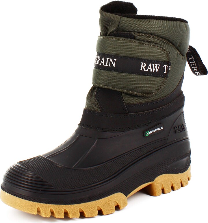 mens winter boots with velcro straps
