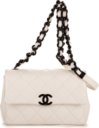 coco chanel white purse
