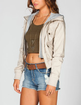 Thumbnail for your product : Ashley Womens Hooded Twill Bomber Jacket