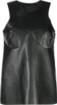 Faux-Leather Sleeveless Top 