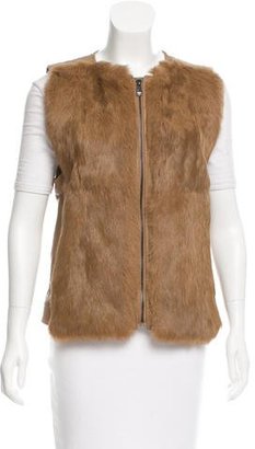 Vince Fur Leather Vest w/ Tags