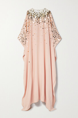 Oscar de la Renta - Sequin-embellished Silk-blend Gown - Pink