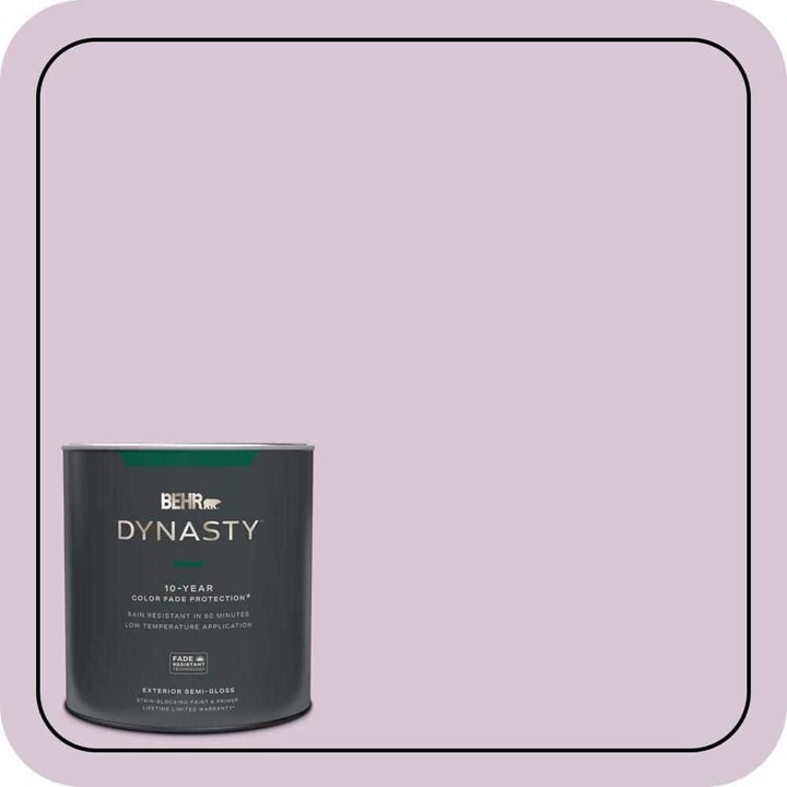 BEHR DYNASTY 1 qt. #S110-2 Orchid Haze Semi-Gloss Exterior Stain-Blocking Paint & Primer