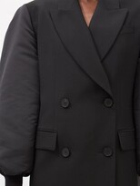 Thumbnail for your product : Alexander McQueen Puffed-sleeve Double-breasted Wool Blazer Dress - Black