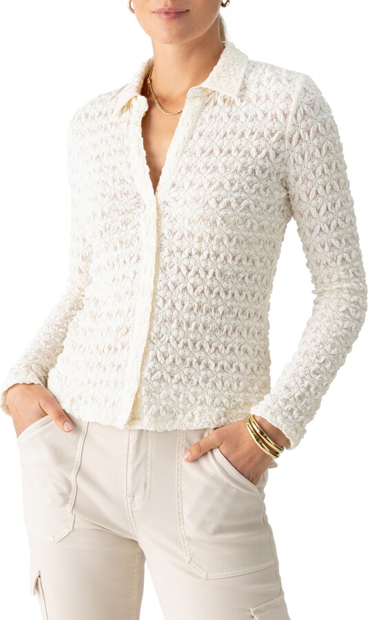 Sanctuary Dreamgirl Lace Button-Up Shirt