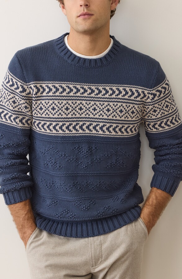 Marine Layer Erik Texture Organic Cotton Blend Sweater