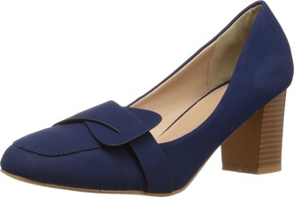 Loafer Pumps Navy | Shop the world's largest collection of fashion |  ShopStyle