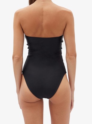 JADE SWIM Yara Ruched Strapless Swimsuit - Black