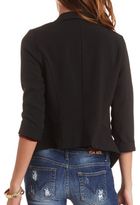 Thumbnail for your product : Charlotte Russe Open Front Boyfriend Blazer