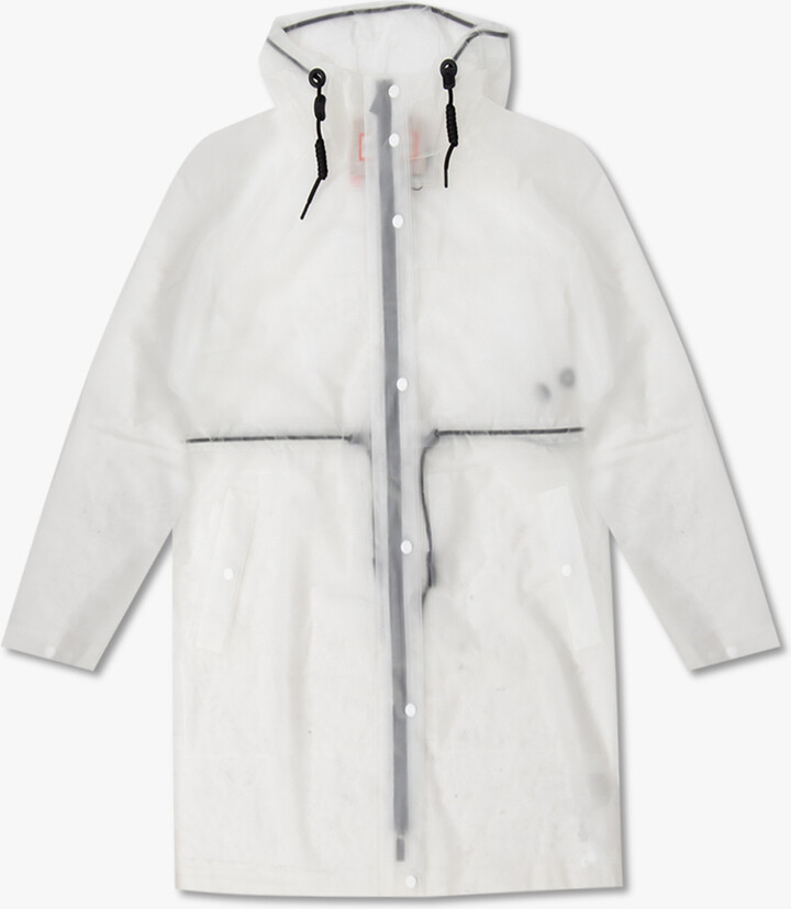 Hunter Rain Coat With Pockets - White - ShopStyle