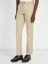Thumbnail for your product : Burberry Slim Fit Cotton Twill Chino Trousers - Mens - Beige