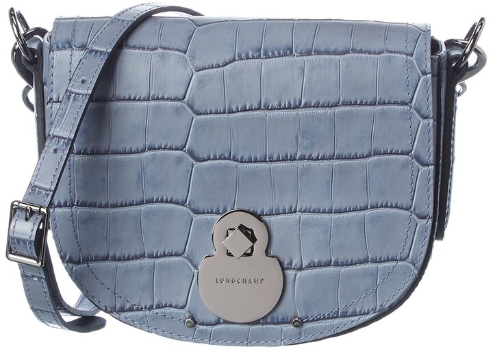 Longchamp Cavalcade Small CrocEmbossed Leather Crossbody ShopStyle