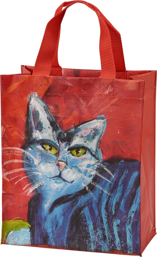 Primitives by Kathy Colorful Cat Daily Tote Bag