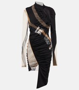 Thumbnail for your product : Thierry Mugler Ruched tulle-paneled minidress