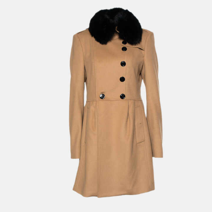 Camel Burberry Wool Coat | ShopStyle