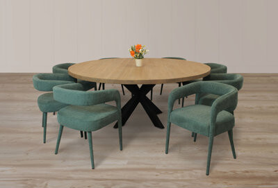 MOTI Furniture Logan Round 72'' Dining Set