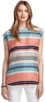 Thumbnail for your product : Brooks Brothers Silk Variegated Stripe Blouse