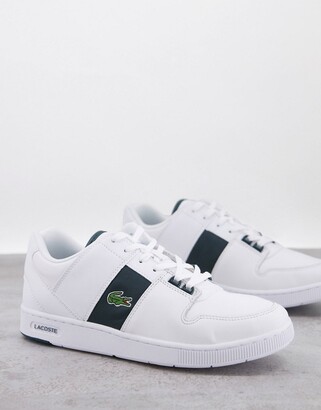 Lacoste Thrill sneakers in white with green stripe - ShopStyle