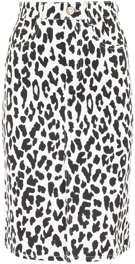 leopard print midi skirt shopstyle
