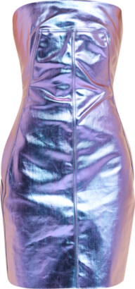 Rick Owens Iridescent Strapless Mini Dress