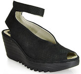Thumbnail for your product : Fly London Yala - Ankle Strap Peep Toe Wedge