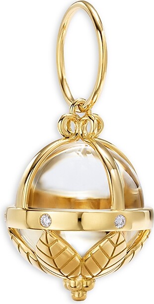 Temple St. Clair 18K Yellow Gold Fj Crystal & Diamond Amulet Pendant