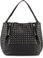 Thumbnail for your product : Burberry Leather Eyelet Zip Tote Bag, Black