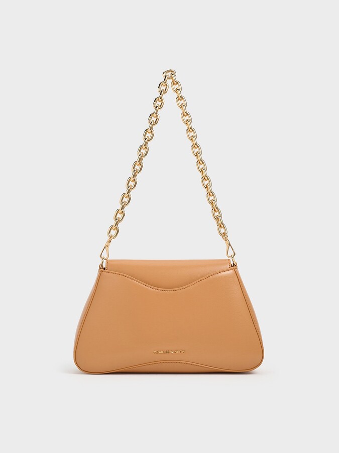 Andromeda Charles And Keith Trapeze Tote Bag Andromeda Chunky Gold