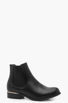 Thumbnail for your product : boohoo Metallic Trim Chelsea Boots