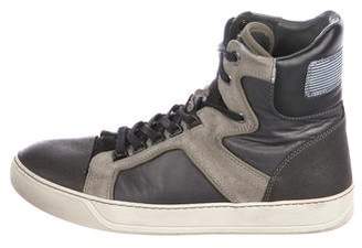 Lanvin Leather High-Top Sneakers