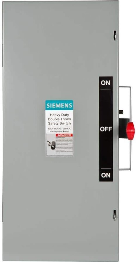 Siemens Double Throw 100 Amp 240-Volt 3-Pole Indoor Non-Fusible Safety Switch