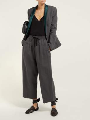 Haider Ackermann Brighton Pintuck Cotton-blend Trousers - Womens - Grey