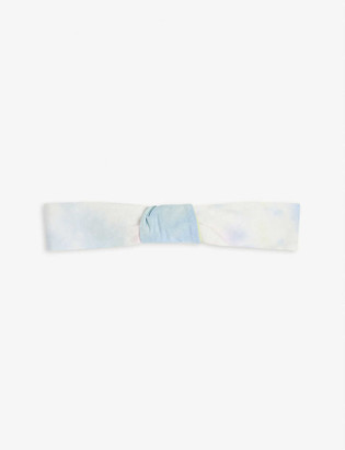 Lele Sadoughi Tie-dye cotton headband and face covering set