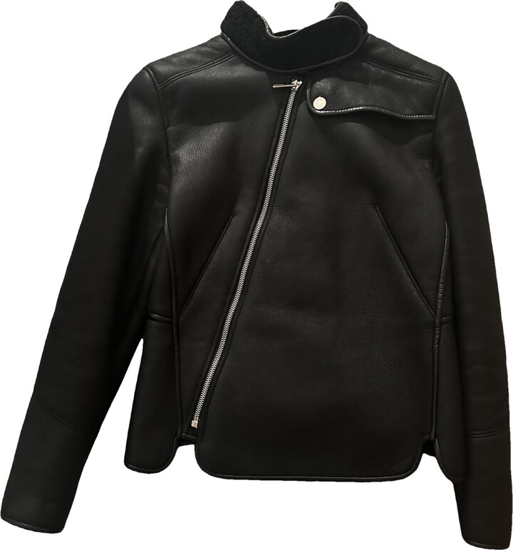 Hermes Leather biker jacket ShopStyle