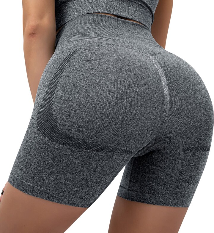 Womens Shorts Athletic,Women's High Waisted Bottom Scrunch Butt Pants Ruched Yoga Shorts Push up Butt Lift Trousers 