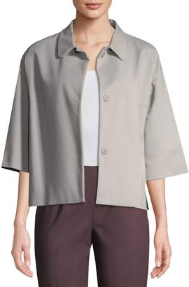 Piazza Sempione Women's Collared Cotton-Blend Jacket
