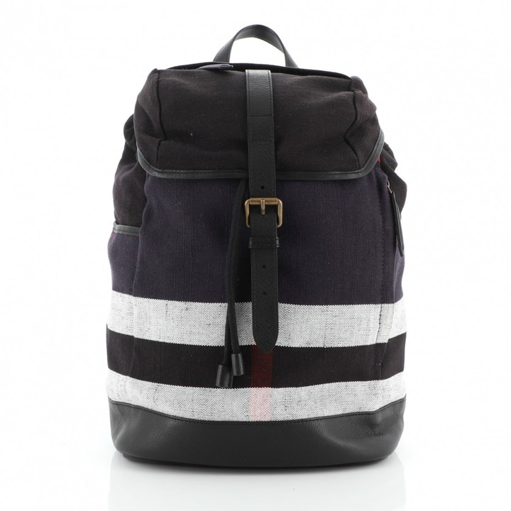black cloth backpack