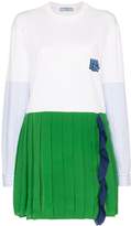 Thumbnail for your product : Prada contrasting pleated skirt dress