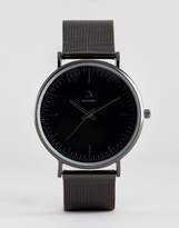 Thumbnail for your product : ASOS DESIGN Mesh Strap Watch In Black