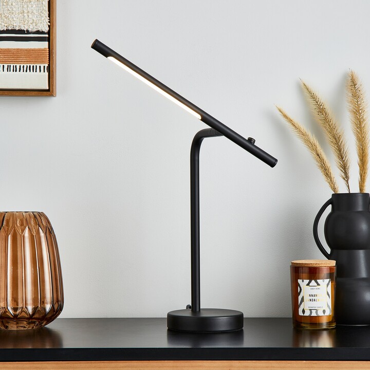 Dunelm Jackson Integrated LED Dimmable Table Lamp Black ShopStyle