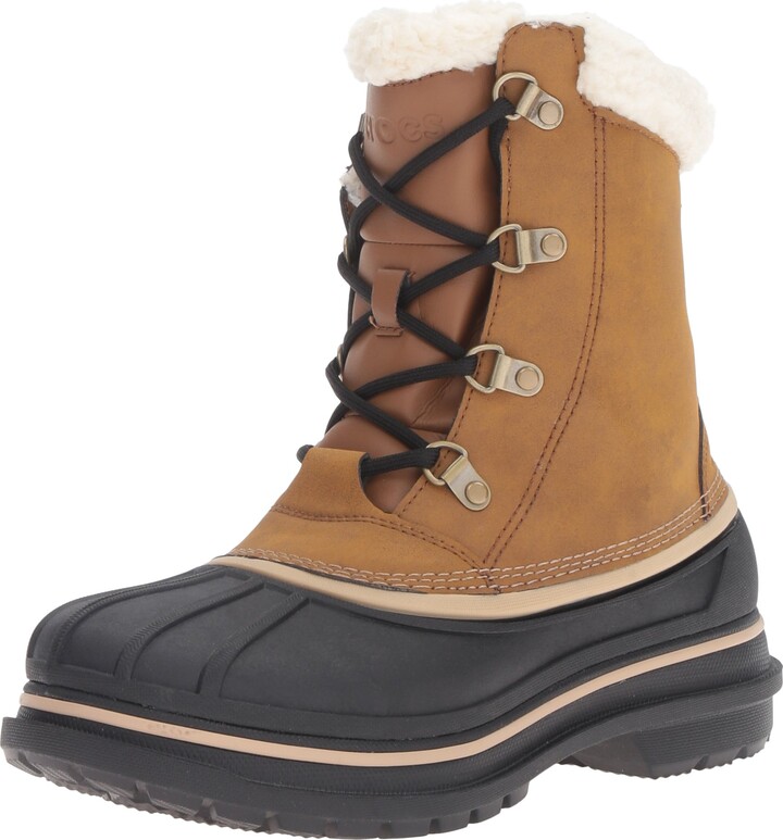 crocs leather boots
